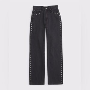 Abercrombie and Fitch
High Rise 90s Relaxed Jean 
Black Studded